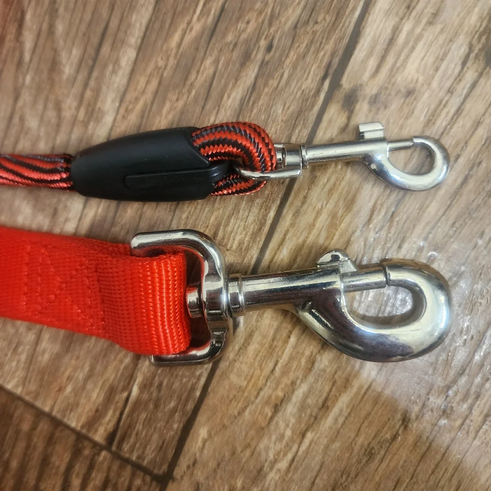 2-LEASHES COASTAL PET 6' HEAVY DUTY NYLON & CORDED / BRAIDED DOG LEASHES